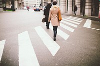 People crossing zebra cross. Free public domain CC0 photo.