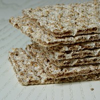 Swedish hard bread in pile. Free public domain CC0 image.