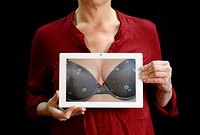 Woman showing her bra. Free public domain CC0 photo.