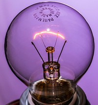 Closeup vintage light bulb. Free public domain CC0 photo.