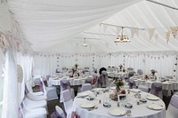 Wdding reception tent. Free public domain CC0 photo.