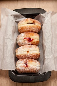 Strawberry donut. Free public domain CC0 photo.