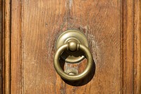 Brass door handle. Free public domain CC0 photo.