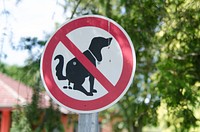 Dog ban sign. Free public domain CC0 photo.