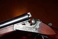 Closeup on old firearms gun. Free public domain CC0 image.