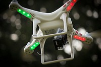 Flying drone, photography equipment. Free public domain CC0 image.