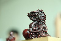 Dragon wood carving. Free public domain CC0 photo.