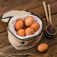 Raw eggs, high protein food. Free public domain CC0 photo