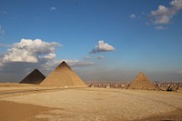 Pyramid in desert. Free public domain CC0 photo.