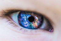 Free blue eye photo, public domain human CC0 image.