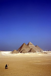 Free pyramid, desert image, public domain landscape CC0 photo.