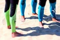 Free sport water legs on the beach image, public domain people CC0 photo.