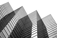 Skyscrapers in black and white. Free public domain CC0 photo.