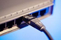 Internet modem port. Free public domain CC0 photo.