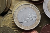 Euro coins, money & banking. Free public domain CC0 image.