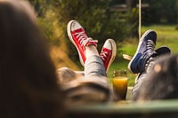 Relaxing outdoors with beer. Free public domain CC0 photo.