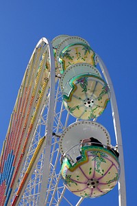 Ferris wheel at amusement park. Free public domain CC0 photo.