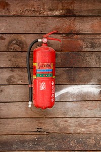 Fire extinguisher, emergency equipment. Free public domain CC0 photo.