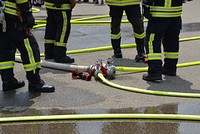 Fireman at work. Free public domain CC0 photo.