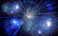 Fireworks, New Year, celebration. Free public domain CC0 photo.