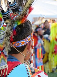 Traditional warrior costume, Canada. Free public domain CC0 photo.