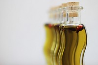 Olive oil in bottles. Free public domain CC0 photo