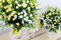 Artificial flower background. Free public domain CC0 photo.