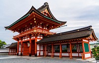 Beautiful red pagoda temple. Free public domain CC0 photo.