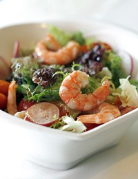 Shrimp salad. Free public domain CC0 photo.