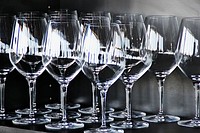 Empty wine glasses. Free public domain CC0 photo.