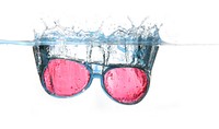 Glasses into the water. Free public domain CC0 image.