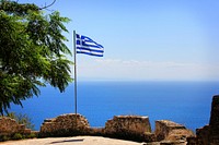 Greece flag, national banner. Free public domain CC0 photo.