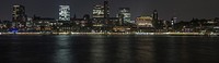 Hamburg harbor at night. Free public domain CC0 photo.