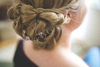 Fancy wedding hairdo. Free public domain CC0 photo.