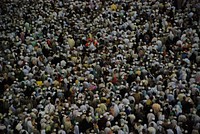 Muslim pilgrimage to Mecca. Free public domain CC0 image.