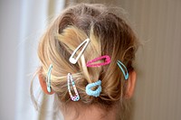 Colorful hair clips. Free public domain CC0 photo.