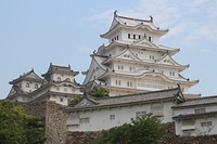 Himeji white castle architecture. Free public domain CC0 image.