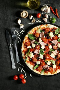 Free pizza image, public domain food CC0 photo.