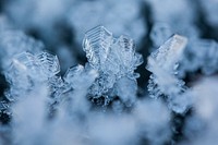 Closeup on ice crystals. Free public domain CC0 image. 