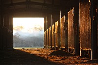 Inside old barn image. Free public domain CC0 photo.