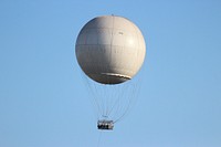 Hot air balloon in the sky. Free public domain CC0 photo.