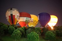 Hot air balloon in the sky. Free public domain CC0 photo.