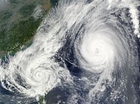 Satellite view of storm. Free public domain CC0 photo