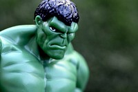 Incredible Hulk figurine, superhero cartoon character. Location unknown - Oct. 2, 2016