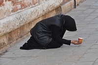 Woman beggar. Free public domain CC0 photo.