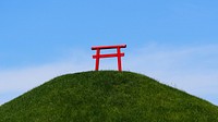 Japanese Torii gate, background photo. Free public domain CC0 image.