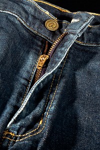 Jeans zipper. Free public domain CC0 photo.