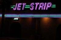 Neon light, Jet Strip sign. Free public domain CC0 image.