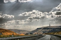 Empty highway road. Free public domain CC0 photo.