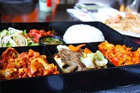 Spicy Asian food box. Free public domain CC0 image